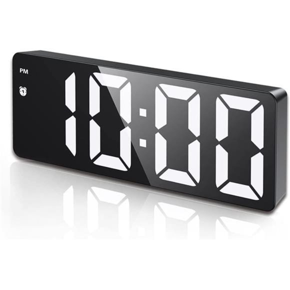 Digital Alarm Clock LED Clock for Bedroom Electronic Desktop Clock Large Numbers - Picture 1 of 5